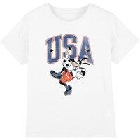 Disney Goofy Football Usa Kids T-Shirt, White | Size: 3-4 Years