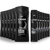 Lynx Men's Black Shower Gel 500ml, 6 Pack with Body Spray 250ml, 6 Pack