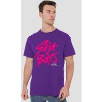 Netflix Kpop Demon Hunters Saja Boys Pink Logo T-Shirt, Purple | Size: XL