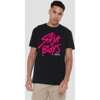 Netflix Kpop Demon Hunters Saja Boys Pink Logo T-Shirt, Black | Size: 5XL