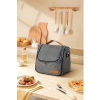 Living and Home Portable Insulated Lunch Tote Bag with Adjustable Shoulder Strap in Grey