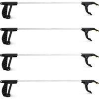 Keplin Litter Picker - 30" Grabber Garden Tool, Magnetic Pick-Up Tip (4 pack) in Black