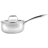 Royalford 20cm Stainless Steel Saucepan with Lid Milk Pan Tri-Ply Induction Safe in Silver