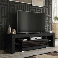 Creative Furniture TV Unit 160cm Stylish Modern - Black with High Gloss Doors