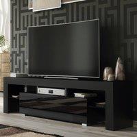 Mex Furniture LTD TV Unit Aria 160cm - Black with Gloss Doors