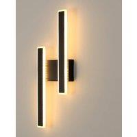 Goeco LED Indoor Wall Lights, 32W, Modern Nordic Style Long Wall Light 3000K in Black