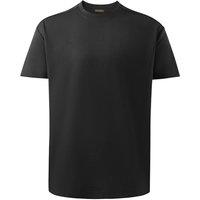 MODISHION Men's Solid Short Sleeve T-Shirt with Crew Neck in Black | Size: Large