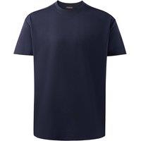 MODISHION Men's Solid Short Sleeve T-Shirt with Crew Neck in Dark Navy | Size: Large