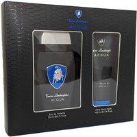 Lamborghini Tonino Men's Acqua Lamborghini Eau de Toilette Spray 75ml After Shave Balm 100ml in White