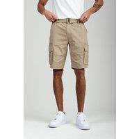 Tokyo Laundry Men's Cotton Ripstop Cargo Shorts in Stone | Size: XL