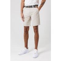 Tokyo Laundry Men's Cotton Twill Peached Shorts in Stone | Size: Small