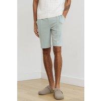 Nines Men's Soft Jersey Shorts with Middle Seam & Drawstring Waist in Light Green | Size: Medium
