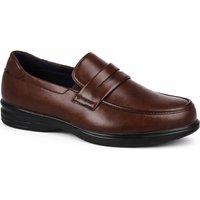 Thomas Blunt Men's Slip On Formal Shoes with Cushioned Sole Design in Chocolate | Size: 8