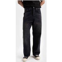 Giesto Men's Relaxed Fit Straight Leg Jeans in Charcoal | Size: XL