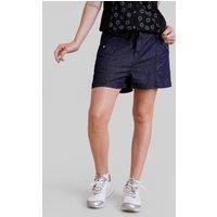 Enorsia Women's Indigo Denim Shorts in Navy | Size: 8