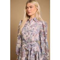 Oasis Women's Burnout Floral Mini Dress | Size: 12