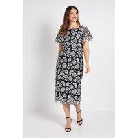 Wallis Women's Mono Lace Pencil Dress in Black | Size: 18