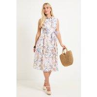Wallis Women's Petite Summer Tencel Sleeveless Shirt Dress in Ivory | Size: 16