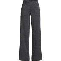 Lands' End Women's Petite Chino Trousers, Mid Rise in Black | Size: 14