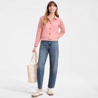 Lands' End Women's Petite Soft Denim Mid Rise Relaxed Barrel Ankle Jeans in Mid Blue | Size: 14-16