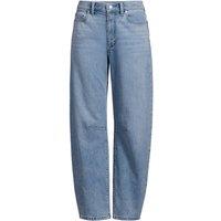 Lands' End Women's Soft Denim Mid Rise Relaxed Barrel Ankle Jeans in Pale Blue | Size: 14