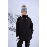 Animal Women's 'Tignes' Waterproof Breathable Thermal Tested Warm Cosy Snow Jacket in Jet Black | Size: 10