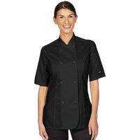 Dennys Women's Premium Short-Sleeved Chef Jacket in Black | Size: XL