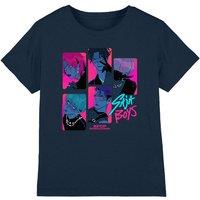 Netflix Kpop Demon Hunters Saja Boys Demons Kids T-Shirt, Navy | Size: 12-13 Years