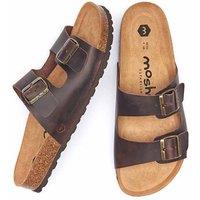 Moshulu Men's 'Munich Waxy' Slip On Mule Cork Sandals in Chocolate | Size: 10