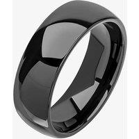 Fred Bennett Men's 8mm Black Tungsten Ring R3861 65 | Size: V