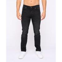 Bewley&Ritch Abingdon Men's Slim-Fit Stretch Denim Jeans in Black | Size: 36S