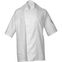 Le Chef Men's Executive Short-Sleeved Chef Jacket in White | Size: Small