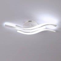 COMELY LED Ceiling Light, 24W 3-Curved White Ceiling Lights, Cold White 6500K