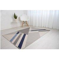 DS Living Ravella Apex Beige-Navy Rug Collection in Beige | Size: 80 cm x 150 cm