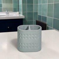 Showerdrape Maison Soft Green or White Shimmer Toothbrush Holder
