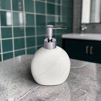 Showerdrape Ripple Textured Liquid Soap Dispenser in White