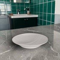 Showerdrape Ripple Textured Soap Dish in White