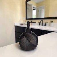 Showerdrape Ripple Textured Liquid Soap Dispenser in Black