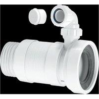 McAlpine WC-F26SV 97-107mm Inlet x 3.5"/90mm Outlet Straight Flexible WC Con in White