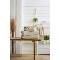 The Lyndon Company Willow Weave Stripe Towel In Luxurious 550gsm Pure Cotton in Natural