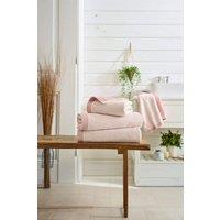 The Lyndon Company Willow Weave Stripe Towel In Luxurious 550gsm Pure Cotton in Pink