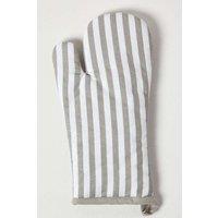 Homescapes Grey Stripe Cotton Oven Glove