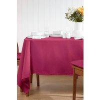 Homescapes Plain Cotton Tablecloth, 137cm x 137cm in Plum | Size: 137 cm x 137 cm