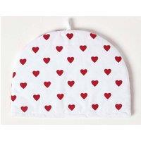Homescapes Tea Cosy Double Design Red Hearts Teapot Warmer