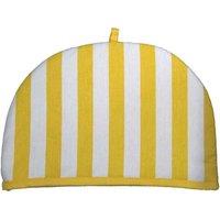 Homescapes Tea Cosy Double Design Yellow Stripes Teapot Warmer