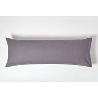 Homescapes Egyptian Cotton Housewife Body Pillowcase 200 TC in Dark Grey