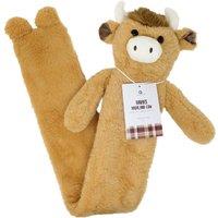 Aroma Home Highland Cow Long Hot Water Bottle in Brown