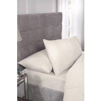 New Edge Blinds 400 Thread Count Cotton Collection Extra Deep Fitted Sheet in Cream | Size: Double