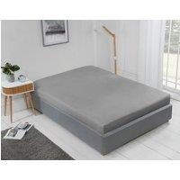 New Edge Blinds 400 Thread Count Cotton Collection Extra Deep Fitted Sheet in Grey | Size: Double