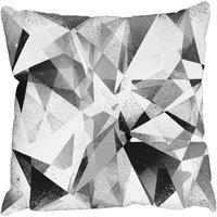 Benjamin Tate Design Cushions - Black & White Geometric Grunge Pattern (Cushion)